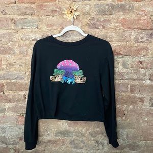 Long Sleeved SHEIN Mushroom Crop Sweater